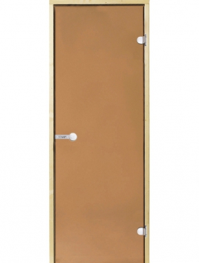 Dvere do sauny HARVIA 7x19, bronzové, 690x1890 mm, borovica