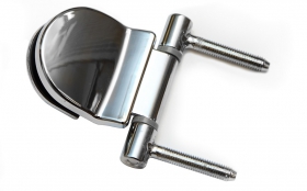 Dverový pánt pre saunové dvere (do zárubne), celosklenené HARVIA, chrome (1ks)