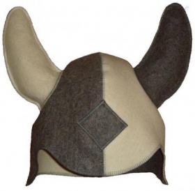 Klobúk do sauny z ovčej vlny "Viking"