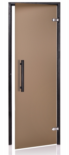 Dvere saunové "A" 7x20 Satin Bronze 690x1990 mm Black