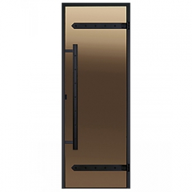 Dvere do parnej sauny ALU HARVIA Legend 8x19, bronzové, 790x1890 mm
