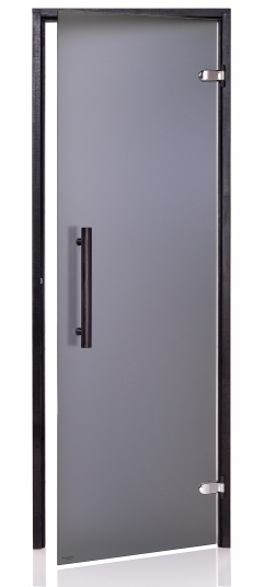 Dvere saunové "A" 8x19 Satin Grey 790x1890 mm Black