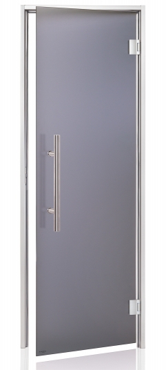 Dvere do parnej sauny "A" Premium 8x19 Satin Grey 785x1895 mm