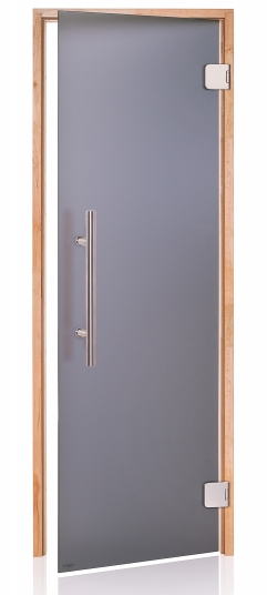 Dvere saunové "A" Premium 8x21 Satin Grey 790x2090 mm Jelša