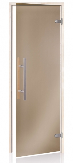Dvere saunové "A" Light Premium 7x20 Bronze 690x1990 mm Jelša