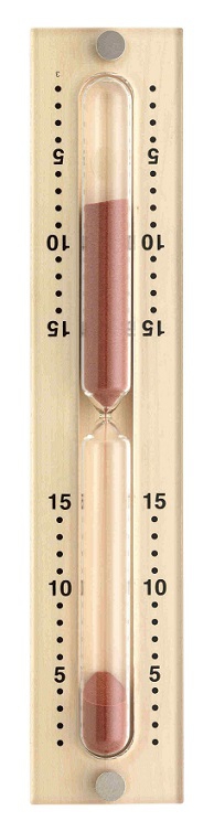 Saunové presýpacie hodiny, javor s plastovým krytom