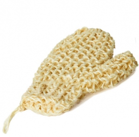 Masážna SISAL rukavice do sauny, pletená