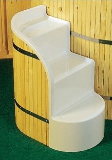 Schodíky k ochladzovacej kadi, laminátové - biele