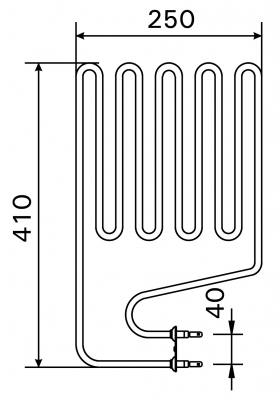 Vykurovacie teleso, špirála pre saunové kachle T9,10,5,KG(S),F,T7, 2000W/230V