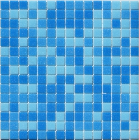 Mozaika 327x327x4mm, drvené sklo, SWIMMING BLUE