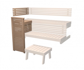 Prídavný lavicový set Harvia Formula, jelša