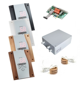 SET Ovládacia jednotka SENTIOTEC wave.com4 FinSet 2, tmavé drevo, svetlé čidlo