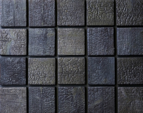 Dekoratívny saunový obklad SQUARE 58, impressa thermowood, 115x740mm