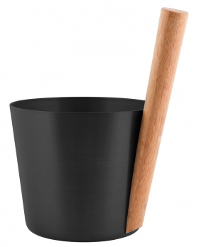 Hliníkové vedro Rento s rukoväťou, čierna