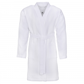 Vaflový župan VOSSEN do sauny, BIELY, unisex - vel. XXL