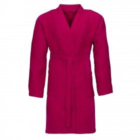 Vaflový župan VOSSEN do sauny, CRANBERRY, unisex - vel. M