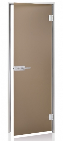 Celosklenené dvere DORADO 8x20, ALU rám, bronz, WC zámok