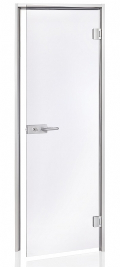 Celosklenené dvere DORADO 7x20, ALU rám, Clear, WC zámok