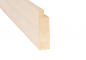 Hrana lavicová - so zubom a oblou hranou 2400x40x90mm, Osika