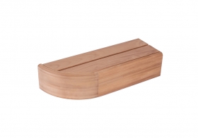 Koniec lavice - modul 200x600 mm, osika Thermowood, ľavý