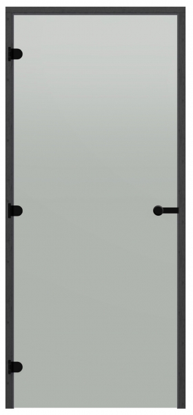 Dvere do sauny HARVIA 8x21, satinované 790x2090 mm, borovica, čierny rám