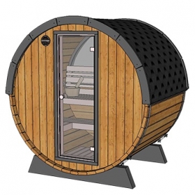 Sudová sauna 160 SMREK, čiastočne presklená, zmontovaná