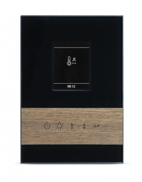 EOS EmoStyle Hi, riadiaca jednotka pre suchú aj vlhkú saunu, čierna/orech