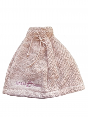 Čiapka do sauny NordicSPA - RUŽOVÁ s výšivkou