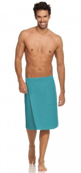Vaflový kilt NordicSPA 80x150cm - pánsky, TYRKYSOVÝ