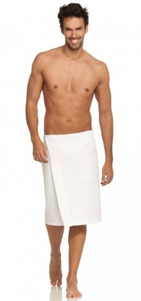 Vaflový kilt NordicSPA 80x150cm - pánsky, BIELÝ