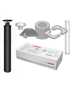 Komínový set HARVIA 1500 mm, steel - lakovaná oceľ, black