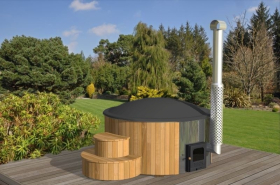 Kúpací sud Hot tub DLX 200cm so šedou vložkou + bubble systém