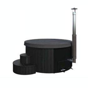 Kúpací sud Hot tub DLX 200cm Black edition + LED + bubble systém + thermokryt