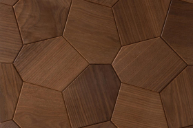 Dekoratívny saunový obklad HEXAGON, jaseň thermowood 432x373mm