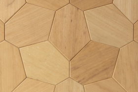 Dekoratívny saunový obklad HEXAGON, abachi 432x373mm
