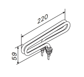 Vykurovacie teleso, špirála pre výparník BC60/60SE, 90SE, 2000W