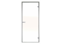 Dvere do parnej sauny ALU HARVIA 9x21, satinované, 890x2090 mm, šedý rám