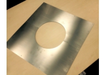 Nerezový krycí plech ku komínu pri sudovej saune