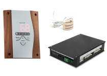 SET Saunová regulácia, riadiaca jednotka SENTIOTEC wave.com4 CombiSet 2, tmavé drevo, svetlé čidlo