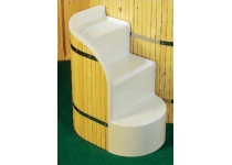 Schodíky k ochladzovacej kadi, laminátové - biele