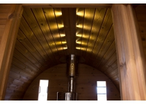 Štýlové LED osvetlenie pre sudovú saunu