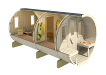 Sudová sauna 330 SMREK s terasou, rozložená