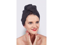 Wellness turban MaryBerry do sauny,  čierny