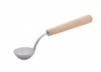 Predaj ukončený: Nerezová naberačka SENTIOTEC s drevenou rukoväťou - 40 cm, borovica