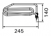 Vykurovacie teleso, špirála pre saunové kachle Harvia Combi, výparník 2000W/230V