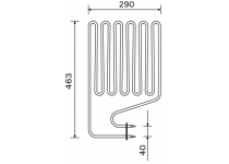 Vykurovacie teleso, špirála pre saunové kachle PO165, F16,5, F18, 3000W/230V