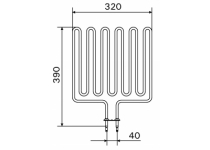 Vykurovacie teleso, špirála pre saunové kachle L23, L26, L30, 2500W/230V