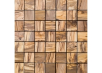 Dekoratívny saunový obklad SQUARE 70, oliva, 510x510mm