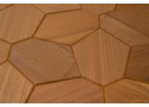 Dekoratívny saunový obklad HEXAGON, abachi thermowood 432x373mm
