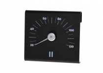 Saunový teplomer Rento z hliníku, dechtovo hnedá